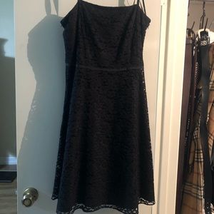 Ann Taylor spaghetti strap lace cocktail dress
